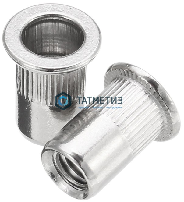 Заклепка-гайка с цил бортом и насечками А2 М 8 х 21,0 (3,0-6,0) -  магазин «ТАТМЕТИЗ»