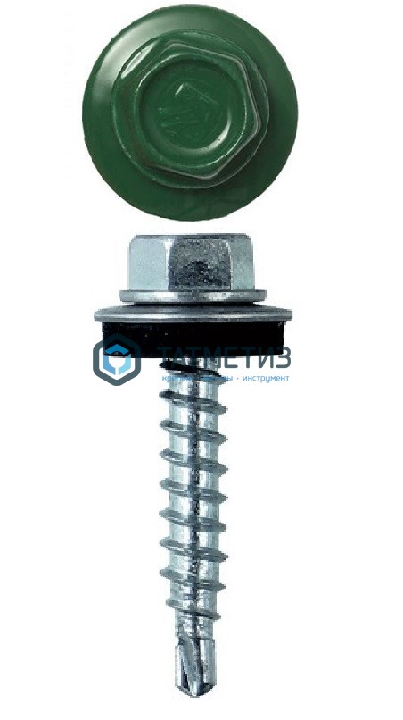 Саморез окраш.кров. 4,8х35 /6005/ (250 шт/уп)  КК -  магазин «ТАТМЕТИЗ»