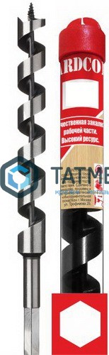 Сверло по дереву, спираль Левиса 22х460 мм, 6-гр.хвостовик, "Hardcore" -  магазин крепежа «ТАТМЕТИЗ»