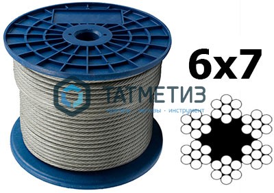 Трос  стальной оц. 8 мм DIN 3060  (1000 м/бух) -  магазин крепежа «ТАТМЕТИЗ»