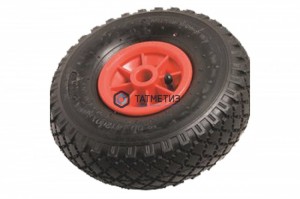 Колесо пневматическое d 260мм, пласт. обод, симм.ступица, втулка скольж., ось 20 мм, PR 1805-2 -  магазин крепежа «ТАТМЕТИЗ»