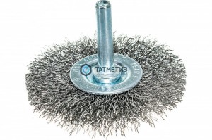 Щетка для дрели дисковая  60 мм, витая проволока 0,3мм// Сибртех -  магазин крепежа «ТАТМЕТИЗ»