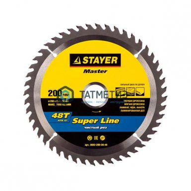 Диск пильный по дереву 200х30мм, 48Т STAYER MASTER "SUPER-Line" -  магазин крепежа «ТАТМЕТИЗ»