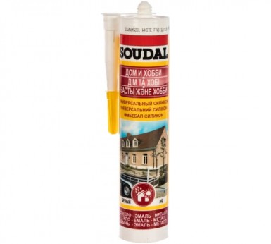 Герметик силиконовый SOUDAL универсальный белый 300 мл 15 -  магазин «ТАТМЕТИЗ»
