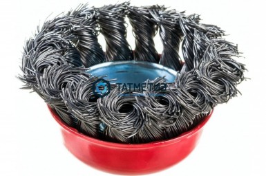 Щетка для УШМ чашка  65 мм, М14, жгутированная стальная проволока 0,5 мм MIRAX -  магазин крепежа «ТАТМЕТИЗ»