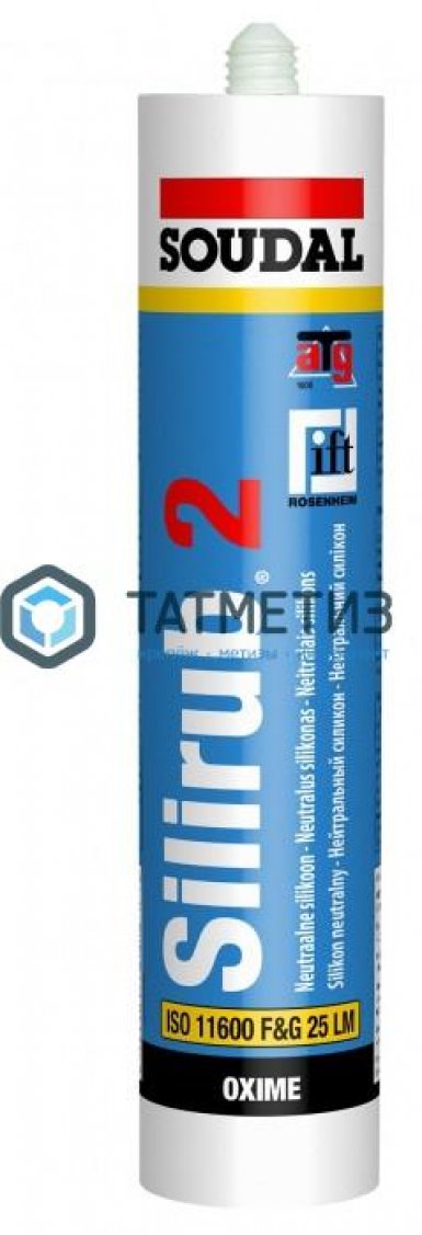 Герметик силиконовый SOUDAL SILIRUB 2 нейтральный ПРОЗРАЧНЫЙ 600 мл / 12 -  магазин «ТАТМЕТИЗ»