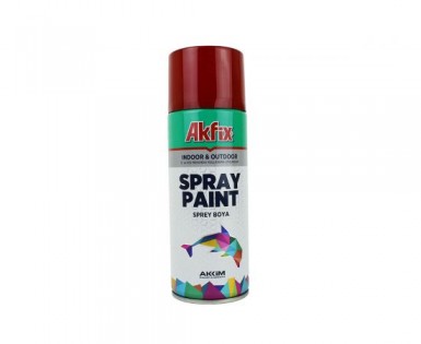 Краска аэроз. КАРМИНОВО-КРАСНАЯ  RAL3002 400Ml Gw.300Gr (6) Akfix -  магазин «ТАТМЕТИЗ»